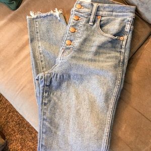 Madewell 10 in High Rise Button Front Denim